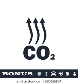 Evaporation icon flat. Black pictogram on white background. Vector illustration symbol and bonus button