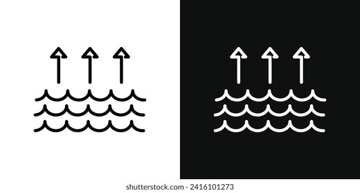 Evaporation icon set. vector illustration