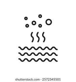 Evaporation icon Vector flat thin line illustration