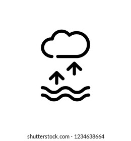 Evaporation Icon, Vector Illustration