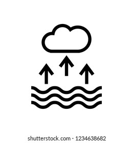 Evaporation icon, vector illustration