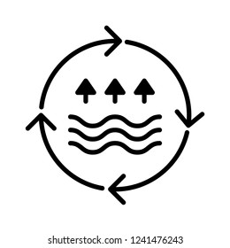 Evaporation icon, vector illustration