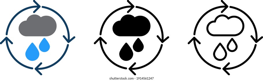 Evaporation icon , vector illustration