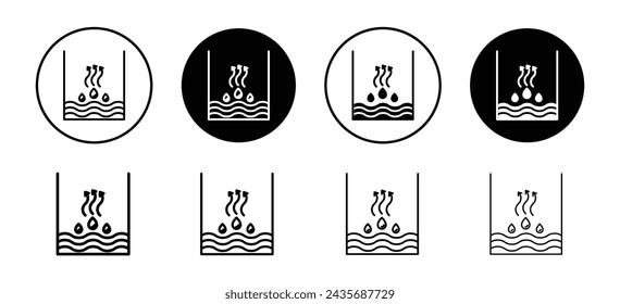 Evaporation icon vector set collection for web