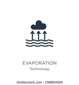 Evaporation icon vector. Trendy flat evaporation icon from technology collection isolated on white background. Vector illustration can be used for web and mobile graphic design, logo, eps10