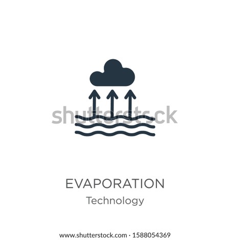 Evaporation icon vector. Trendy flat evaporation icon from technology collection isolated on white background. Vector illustration can be used for web and mobile graphic design, logo, eps10