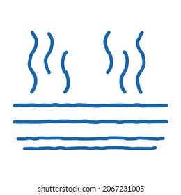 Evaporation sketch icon vector. Hand drawn blue doodle line art Evaporation sign. isolated symbol illustration