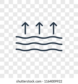 Evaporation vector icon isolated on transparent background, Evaporation logo concept