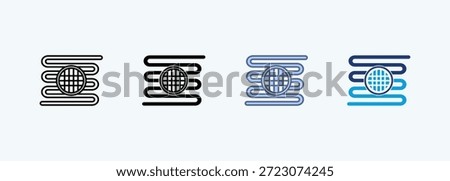 Evaporator Coil multiple style icon collection
