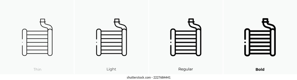 evaporator icon. Thin, Light Regular And Bold style design isolated on white background