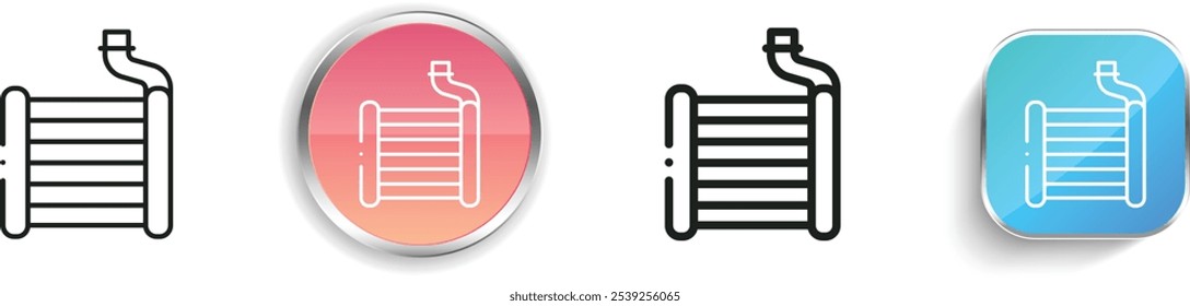 evaporator icon. Thin Linear, Regular and Button Style Design Isolated On White Background