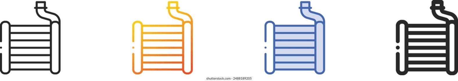 evaporator icon.Thin Linear, Gradient, Blue Stroke and bold Style Design Isolated On White Background