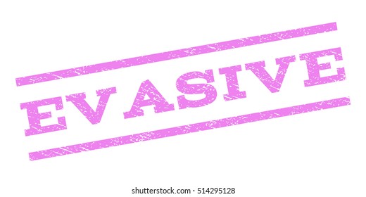 Evasive watermark stamp. Text tag between parallel lines with grunge design style. Rubber seal stamp with unclean texture. Vector violet color ink imprint on a white background.