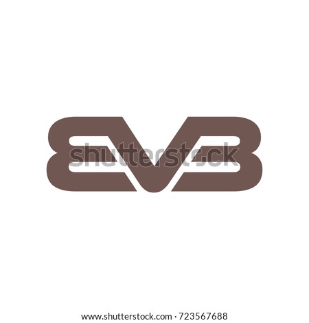 EVB letter logo design template vector