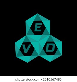 EVD creative minimalist letter logo. EVD unique vector initials alphabet letter logo design
