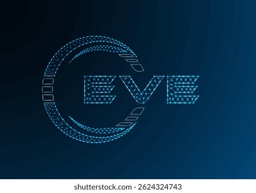 EVE low poly letter logo vector design. EVE lower poly logo design. Low poly logo.