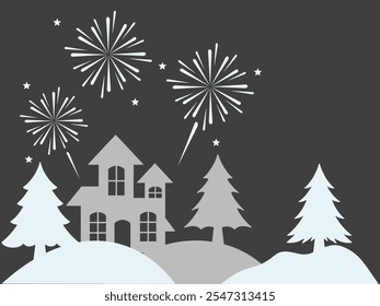 Eve New Year 2025 Background Illustration