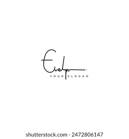 Evelyn name signature logo vector design