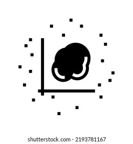 even borders mole glyph icon vector. even borders mole sign. isolated symbol illustration