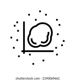 even borders mole line icon vector. even borders mole sign. isolated contour symbol black illustration