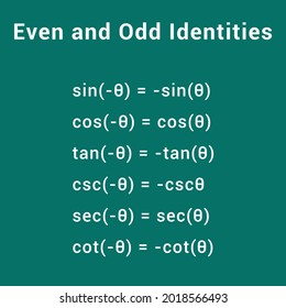 even and odd identities trigonometric functions