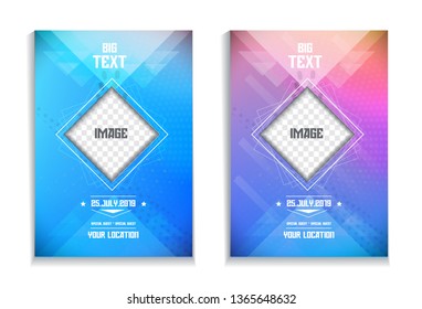 Even Poster. Dotted Lines Futuristic Flyer Design Concept for Events. Banner, Brochure.