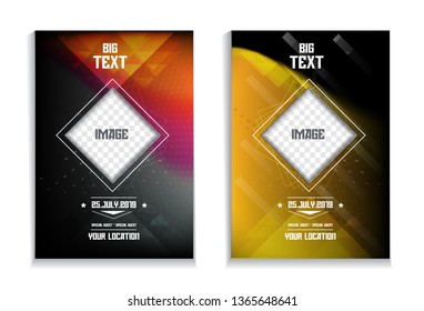 Even Poster. Dotted Lines Futuristic Flyer Design Concept for Events. Banner, Brochure.