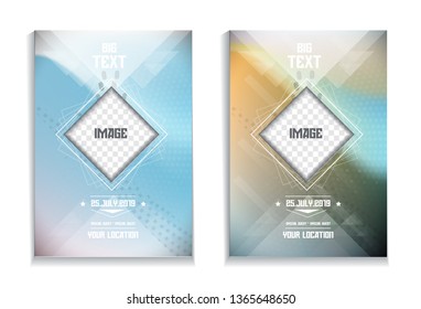 Even Poster. Dotted Lines Futuristic Flyer Design Concept for Events. Banner, Brochure.