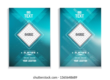 Even Poster. Dotted Lines Futuristic Flyer Design Concept for Events. Banner, Brochure.