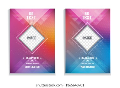 Even Poster. Dotted Lines Futuristic Flyer Design Concept for Events. Banner, Brochure.