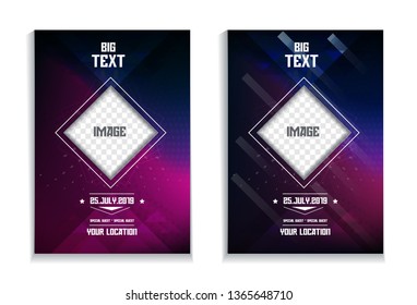 Even Poster. Dotted Lines Futuristic Flyer Design Concept for Events. Banner, Brochure.