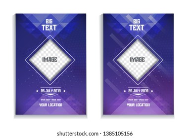 Even Poster. Dotted Lines Futuristic Flyer Design Concept for Events. Banner, Brochure.