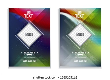 Even Poster. Dotted Lines Futuristic Flyer Design Concept for Events. Banner, Brochure.