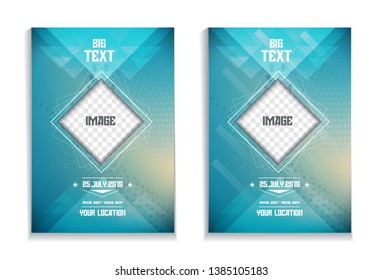 Even Poster. Dotted Lines Futuristic Flyer Design Concept for Events. Banner, Brochure.