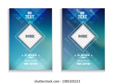Even Poster. Dotted Lines Futuristic Flyer Design Concept for Events. Banner, Brochure.
