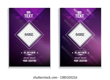 Even Poster. Dotted Lines Futuristic Flyer Design Concept for Events. Banner, Brochure.