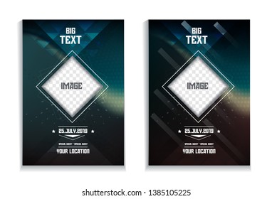 Even Poster. Dotted Lines Futuristic Flyer Design Concept for Events. Banner, Brochure.