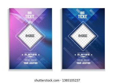 Even Poster. Dotted Lines Futuristic Flyer Design Concept for Events. Banner, Brochure.