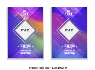 Even Poster. Dotted Lines Futuristic Flyer Design Concept for Events. Banner, Brochure.