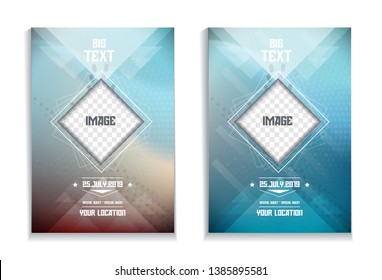 Even Poster. Dotted Lines Futuristic Flyer Design Concept for Events. Banner, Brochure.