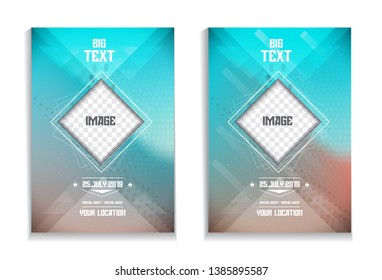 Even Poster. Dotted Lines Futuristic Flyer Design Concept for Events. Banner, Brochure.