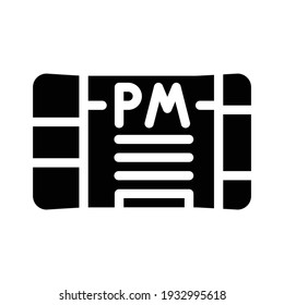 evening airline food glyph icon vector. evening airline food sign. isolated contour symbol black illustration