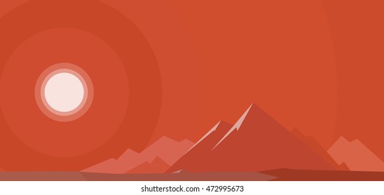 Evening autumn landscape