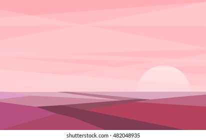 Evening autumn landscape