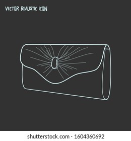 Evening bag icon line element. Vector illustration of evening bag icon line isolated on clean background for your web mobile app logo design.