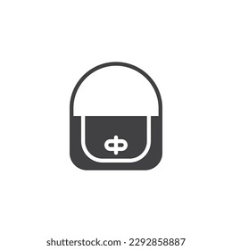 Evening bag vector icon. filled flat sign for mobile concept and web design. Clutch bag glyph icon. Symbol, logo illustration. Vector graphics