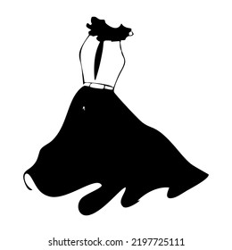 Evening Ball Gown Vector Illustration