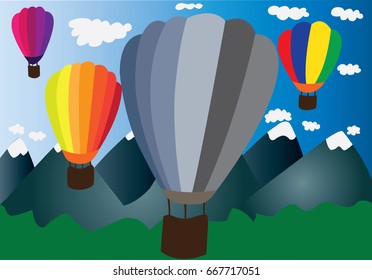 evening ballooning 2
hot air balloons flying out into the distance