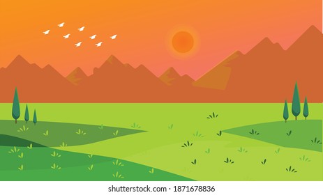 evening beautiful background vector art