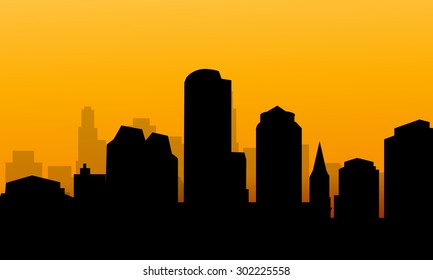 Evening Boston Skyline